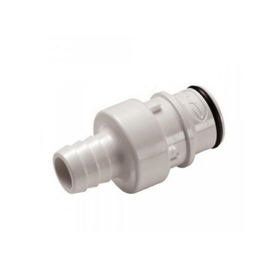 Male Quick Disc - Industrial Plastic - 3/8" Hose Barb-W/Shutoff