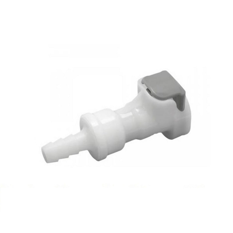 Female Quick Disc - Industrial Plastic - 1/4" Hose Barb-No Shutoff