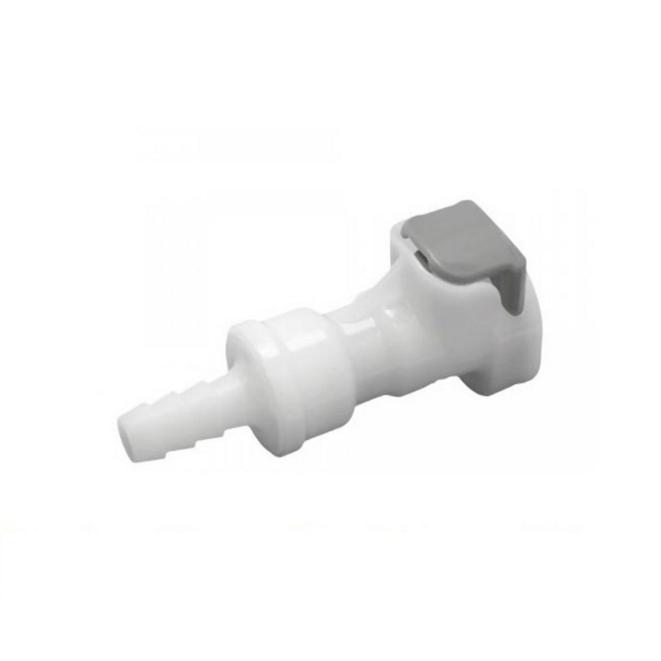 Female Quick Disc - Industrial Plastic - 1/4" Hose Barb-No Shutoff