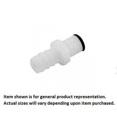 Male Quick Disc - Industrial Plastic - 1/4" Hose Barb-No Shutoff