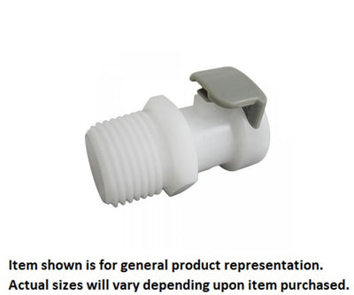 Female Quick Disc - Industrial Plastic - 3/8"Male Pipe Thread (MPT)-W/Shutoff