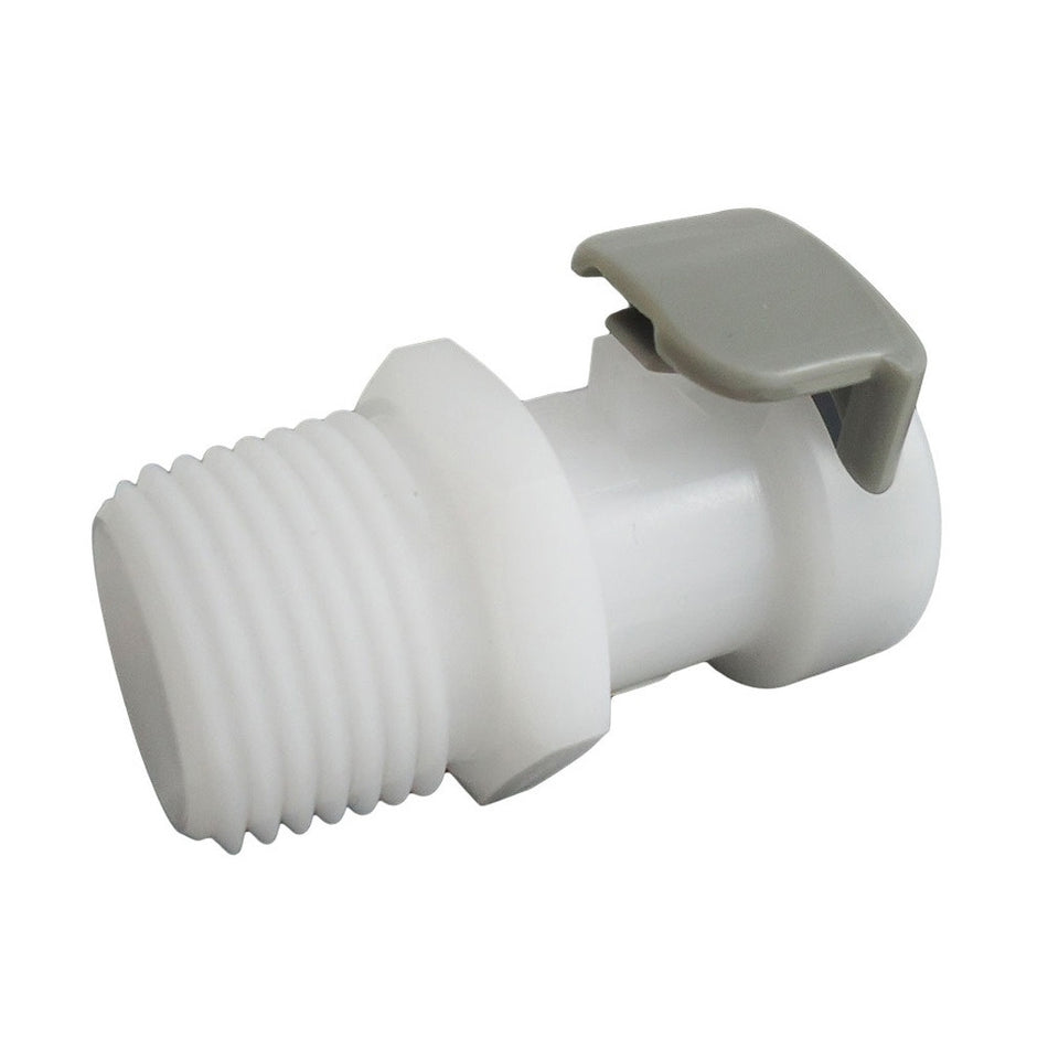 Female Quick Disc - Industrial Plastic - 3/8"Male Pipe Thread (MPT)-No Shutoff