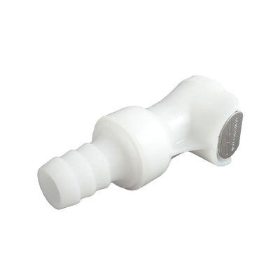 Female Quick Disc - Heavy-Duty Brass - 3/8" Hose Barb-W/Shutoff