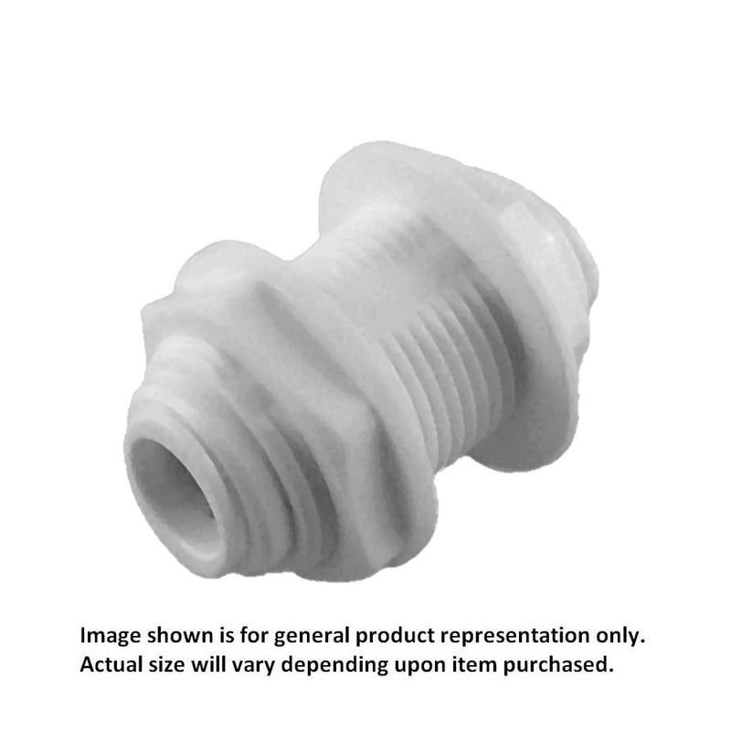 Push-In Bulkhead Adapter - Industrial Grade - 1/2"OD X 1/2"OD