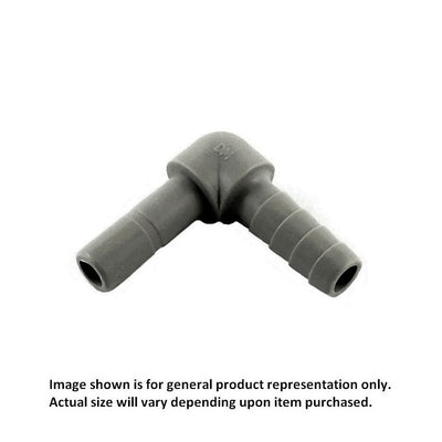Push-In 90° Elbow - Industrial Grade - 1/4" Hose Barb X 1/4"-Stem