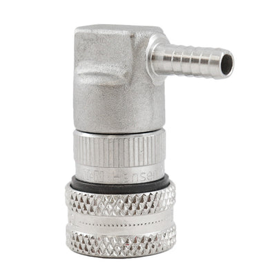 S/S Disconnect Ball-Lock 1/4inB-90 Liq-Black