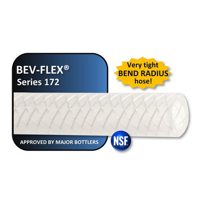 100' Bev-Seal Ultra Series 172 Poly Tubing - 3/8" ID x 5/8" OD Dual-Barrier Flavor Protection