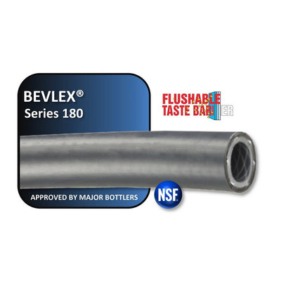 100' - Bevlex Plus Tubing #180 - 1/2" ID x 3/4" OD, Solid Silver