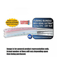 100' - Bev-Seal Ultra Bundle - 12-Line, 8 Ea 1/4" ID + 4 Ea 3/8" ID