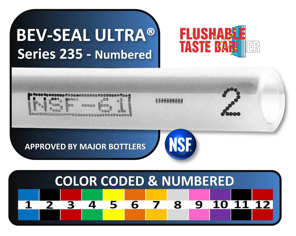 100' - Bev-Seal Ultra Tubing #235 - 1/4" ID x 3/8" OD, #2