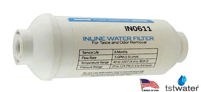 6in In-Line Water Filter 1/4inFpt Coco Gac