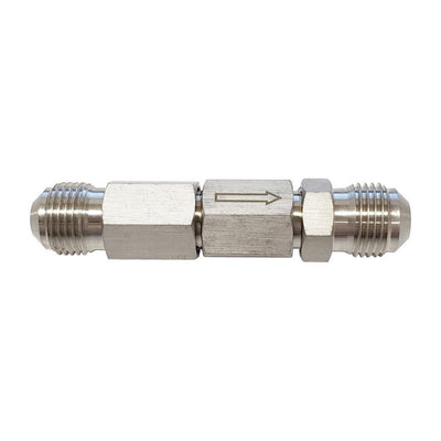 3/8" MFL x 3/8" MFL Dual Check Valve - 304 Stainless Steel Inline Backflow Preventer