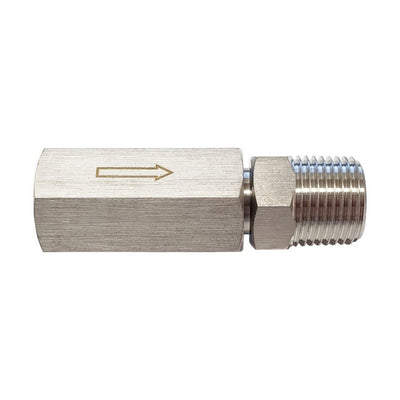 303 Stainless Steel Inline Gas Check Valve - 3/8" One-Way Backflow Preventer
