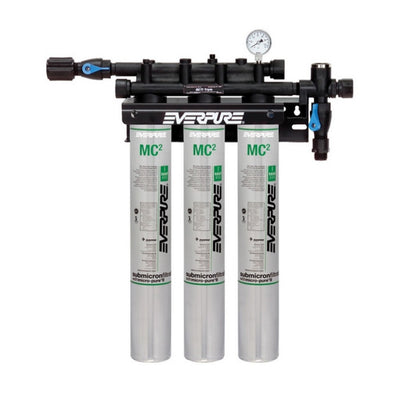 Everpure EV9275-03 QC7I Triple MC2 Filtration System – Commercial Water Filter for Fountain & Ice Applications
