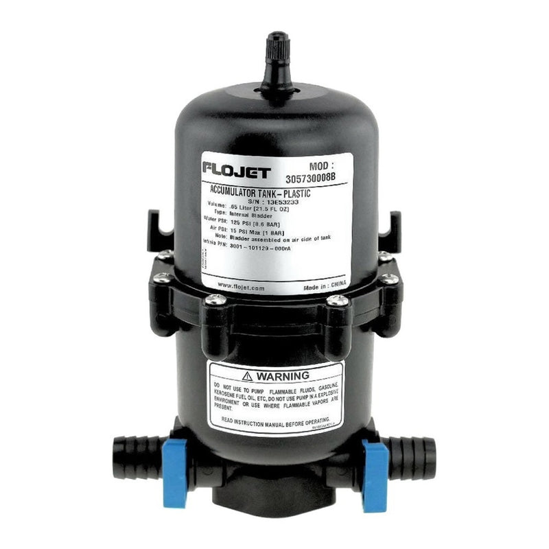 Flojet 21.5 oz Mini Accumulator Tank - 1/2" Hose Barbs