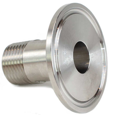 304 Stainless Steel 1/2" MPT to 1.5" Tri-Clamp Sanitary Fitting