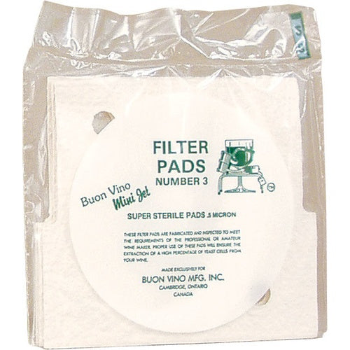 Buon Vino Mini Jet Filter (Sterile Pads) - 3 Pack