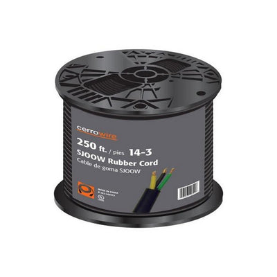 Line Cord-3 Wire 14-Guage 300V Sjoow Black
