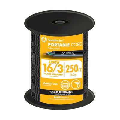 Line Cord-3 Wire 16-Guage 300V Sjoow Black