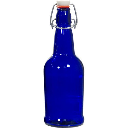 EZ Cap 12 PACK 32 oz. Swing Top Cobalt Blue Bottles for Homebrew, Kombucha, Water Bottles - Chef Star Grolsch Style