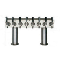 8-Faucet Stainless Steel Pass-Through Tower: Air-Cooled with Chrome Finish