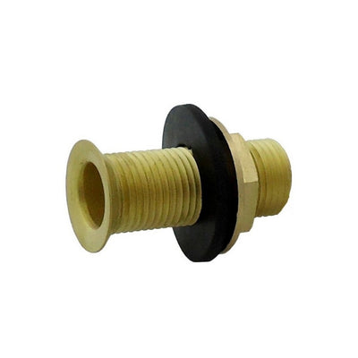 Stainless Steel Drain Tube – 1/2" BSP Thread – 2-Inch Length – Beverage & Draft System Fitting