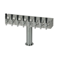 8-faucet T Tower Dispenser - 3-inch Diameter, Glycol-Cooled, 304 Stainless Steel
