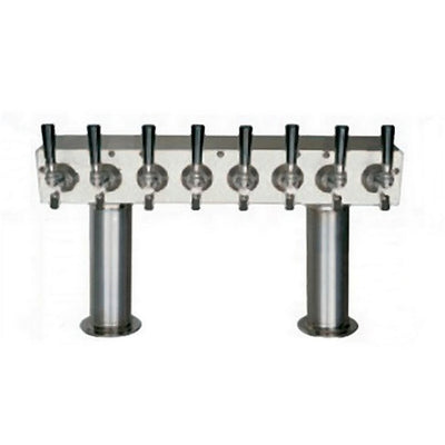 8-faucet Passthru Tower - 3-inch Diameter, Air-Cooled, 304 Stainless Steel
