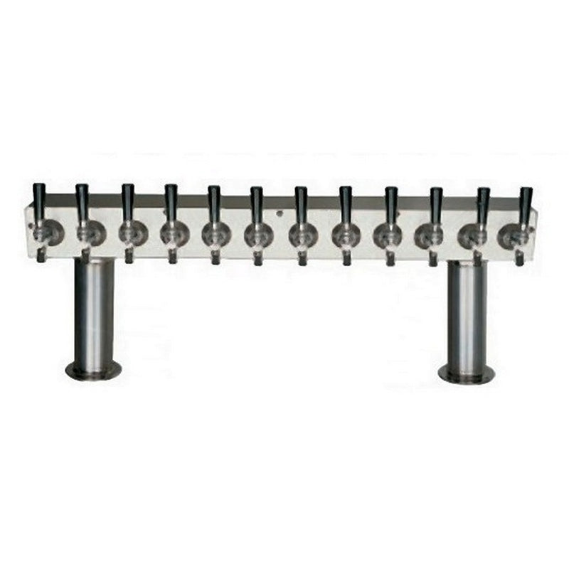 12-faucet Passthru Tower - 3-inch Diameter, All 304 Stainless Steel, Glycol-Cooled