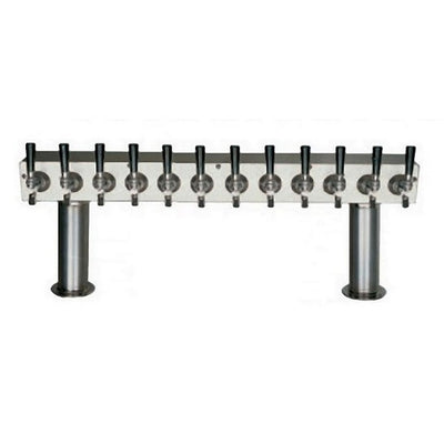 12-faucet Passthru Tower - 3-inch Diameter, All 304 Stainless Steel, Glycol-Cooled
