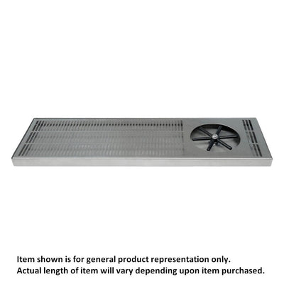 Krome 7"W x 24"L Drip Tray with Integrated Side Glass Rinser