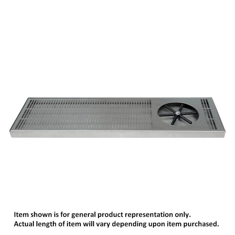 Commercial Surface-Mount Drain Tray with Side Glass Rinser - 36"
