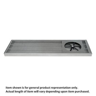 Commercial Surface-Mount Drain Tray with Side Glass Rinser - 36"