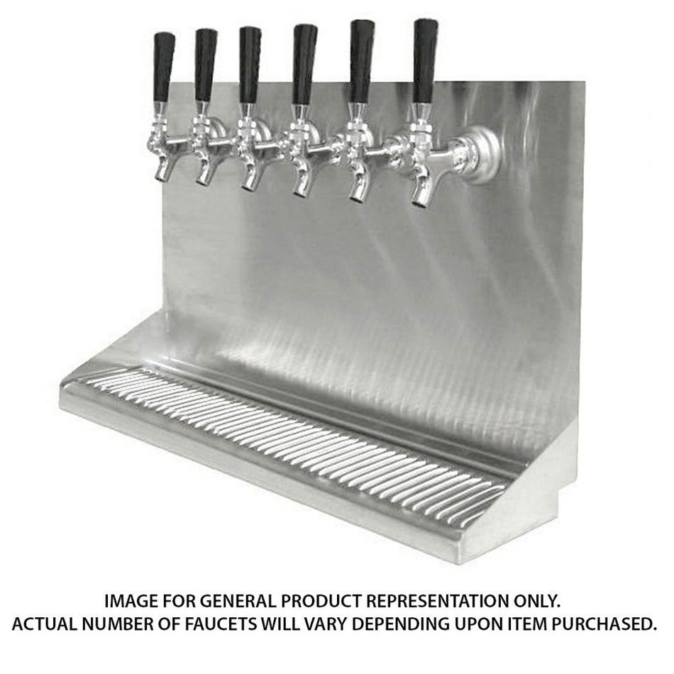 10-faucet Wall Mount Dispenser - Glycol-Cooled, Stainless Steel with Chrome Finish