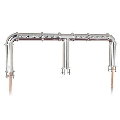 Arcadia Passthru Tower - 14-faucet, 3-Leg, Glycol-Cooled, 304 Stainless Steel Construction