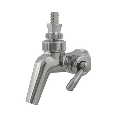 Perlick 690SS 304 Stainless Steel Forward Sealing Faucet - Flow Control with Push-Back Creamer Action
