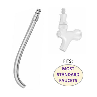 Chrome Growler Filler for Standard Beer Faucets — Draft Beer Growler Filling Attachment