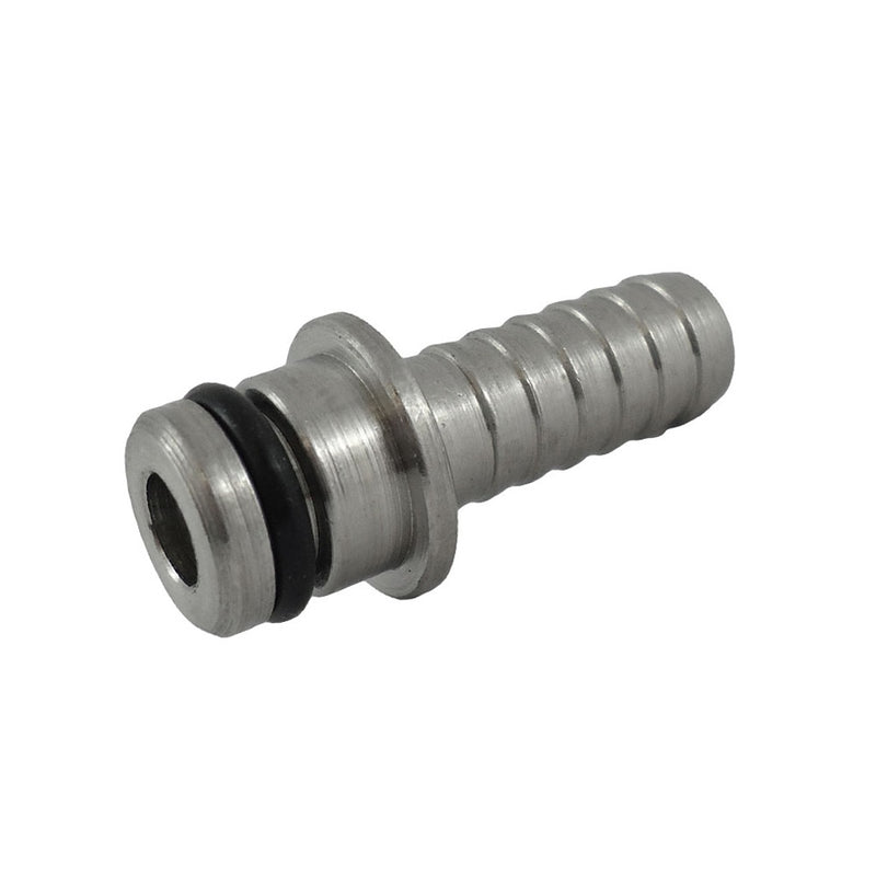Wunder-Bar PM10-9 Straight 1/4" Barb Stainless Steel Bargun Inlet Fitting