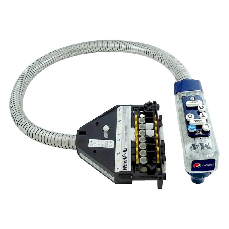 Wunder-Bar 7-Button Post-Mix Soda Gun - Blue Body QD 5 Carbonated Lines