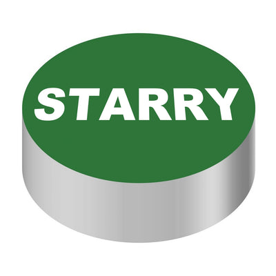 Wunder-Bar 'Starry' Button Cap - Round Green with White Lettering