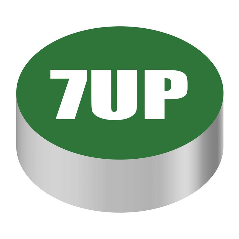 Bargun Button Cap, Round, 7Up, Green Cap, White Letter - PH10-74-056