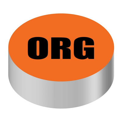 Wunder-Bar 'Org' Button Cap - Round Orange with Black Lettering