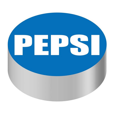 Bargun Button Cap, Round, Pepsi, Blue Cap, White Letter - PH10-74-123
