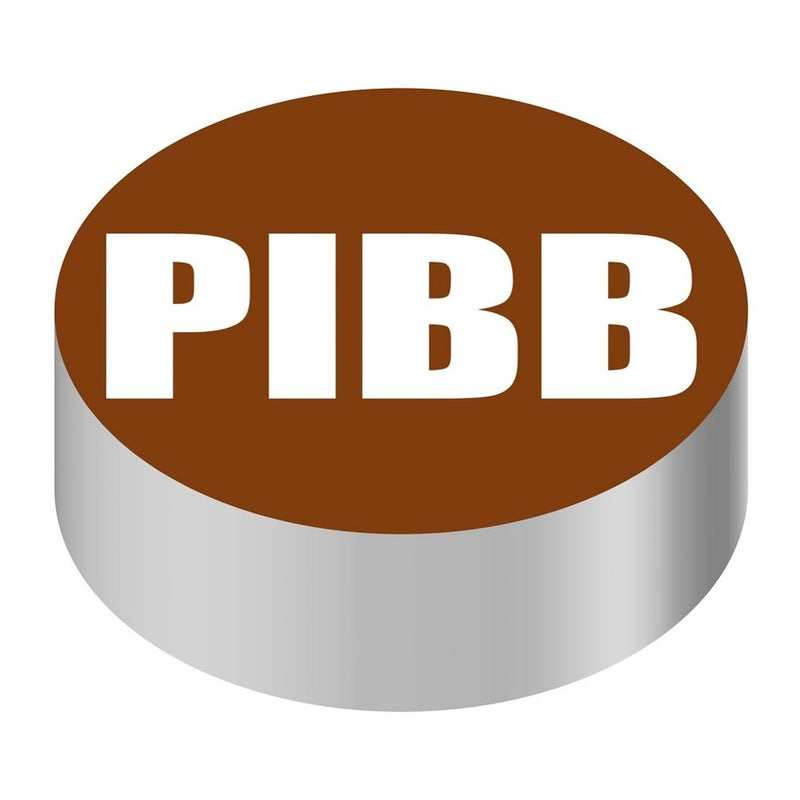 Bargun Button Cap, Round, Pibb, Brown Cap, White Letter - PH10-74-122