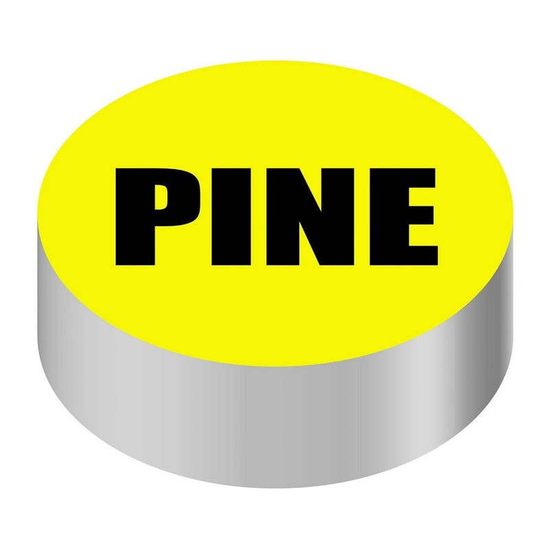 Wunder-Bar 'Pine' Button Cap - Round Yellow with Black Lettering