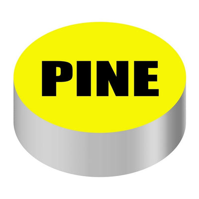 Wunder-Bar 'Pine' Button Cap - Round Yellow with Black Lettering
