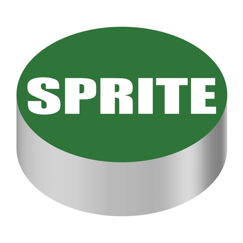 Wunder-Bar & Taprite Round Sprite Button Cap - Green with White "Sprite" Lettering