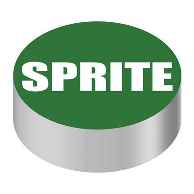 Wunder-Bar & Taprite Round Sprite Button Cap - Green with White "Sprite" Lettering