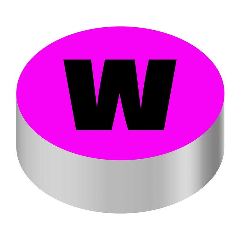 Bargun Button Cap, Round, W, Pink Cap, Black Letter - PH10-74-037
