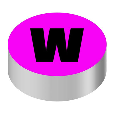 Bargun Button Cap, Round, W, Pink Cap, Black Letter - PH10-74-037